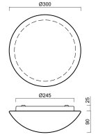 Přisazené LED nouzové svítidlo AURA 8 4K 9W IP44 bílá OSMONT AUR61520