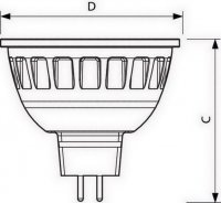 Led žár.GU5.3 D 7,5-43W 930 530lm 36° st