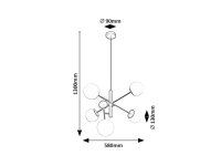 Meduza matná černá E14 6x MAX 20W IP20 l