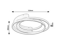 Holize zlatá LED 50W IP20 3400lm
