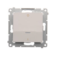 Spínač dvojpólový, s orientačním LED, 2 So, (strojek s krytem)10AX, 250V, bílá