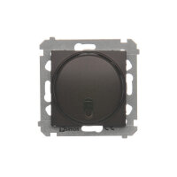 Stmívač s dálkovým ovládáním, (strojek s krytem)20500 W, 230V, hnědá matná