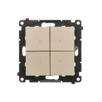 Spínač 4 násobný, elektronický (přístroj s krytem) champagne matná   TEW4.01/144