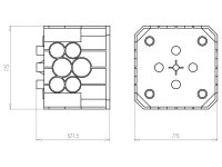 Krabice odbočná 115x115x101 mm do betonu KAISER 9908.01