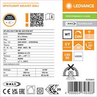 SPOT ADJUST DALI 8W ML 940 IP20 WT LEDVANCE 4099854746468
