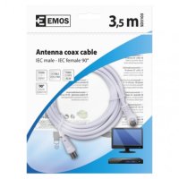 Anténní koaxiální kabel stíněný 3,5m - úhlová vidlice EMOS SD3103