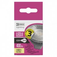LED žárovka Classic MR16 GU5,3 4,5W (28W) 380 lm teplá bílá EMOS ZQ8433