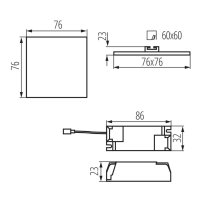 LED svítidlo AREL LED DL 6W-WW 29583 Kanlux