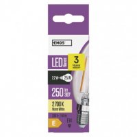 LED žárovka Filament 2W(25W) 250lm E14 WW candle Emos teplá bílá