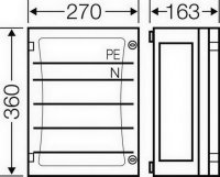 FP 3212 Přípojnicová skříň, 250A 5-pólov