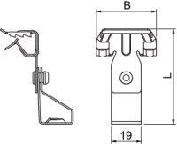 Nosníková svorka OBO BCTR 8-14 M6 pro závitovou tyč M6 8-14mm Ocel
