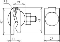 Připojovací svorka litina/Zn rozsah uchycení pasovina 0,4-12mm, pro prům. 7-10mm