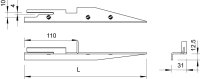 OBO 1811 Distanční držák, 250mm, Ocel, žárově zinkováno
