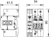 OBO V20-C 2+AS-280 Svodič přepětí, typ 2, 2P s akust.sig., 280V