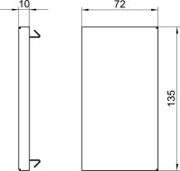 OBO GS-E70130RW Koncový díl, pro kanál Rapid 80, 70x130mm, čistě bílá Ocel