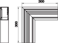 OBO GA-SF70110EL Plochý roh, pro kanál Rapid 80, 70x110mm, Hliník, Alu eloxováno