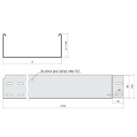 Kabelový žlab 100x125x0,80 žárový zinek (Mars) KOPOS NKZIN 100X125X0.80_F