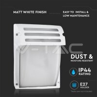 Garden Wall Lamp E27 Frost Glass Matt Wh
