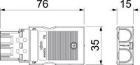 OBO ST-WIN 3P SW Zástrčkový díl 3P typ WINSTA MIDI 25A/250V 76x35x15 černá