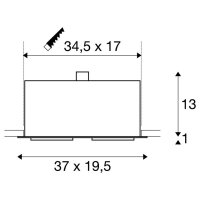 KADUX 2 vestavné svítidlo dvě žárovky QPAR111 obdélníkové černé matné max. 150 W