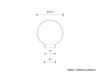 Náhradní koule pro svítidla PARK 20cm kouřová PANLUX ZOK-200