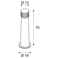 RUSTY 70 venkovní stojací lampa TC-DSE IP55 kulatá rezavé ocel 19/70cm max. 11 W