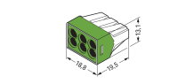 Spojovací krabicová svorka, 6x 0,75-2,5mm2 (CYA) WAGO 773-116