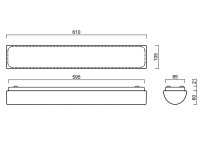 Přisazené svítidlo s plastovým stínidlem OSMONT GIEDI 2 3x7W IP44 E27 bílá