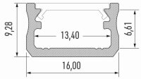 Hliníkový profil AL-PROFIL A INOX 2M (10-0013-20) GREENLUX GXLP1005