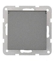 SCHUKO s bezpečnostní clonkou a klapkou, antracit SCHRACK EV111306--