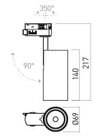 XGAMMA ADJ. PROJECTOR for TKN 1x20W 220-