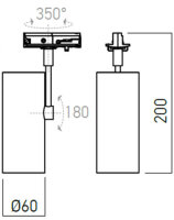 XMUSE PROJECTOR for MT 1x13W 220-240V AC