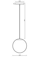 Závěsné svítidlo ADRIA S3 HP 52W IP40 3K NZ3h SKLO OPAL chrom OSMONT ADR62373