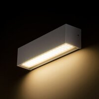 CAMARGUE nástěnná stříbrnošedá satinované sklo 230V LED 6W IP65 3000K R13527