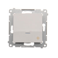 Přepínač křížový, s orientačním LED podsvětlením, řazení 7So, 10AX, 250V~, bílá