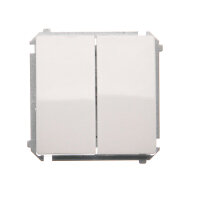 Přepínač dvojitý střídavý, řazení 6+6, 10AX, 250V~, bílá BMW6/2.01/11