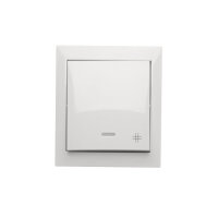 křížový spínač s podsvětlením odolným proti vlhkosti bílý KONTAKT SIMON ACW7L/11