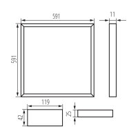 LED rámeček AVAR 6060 40W-NW (nový kód 26788) KANLUX 26788