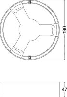 DOWNLIGHT IP44 GEN2 FRAMES DN 190 BK LEDVANCE 4099854561948
