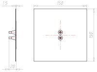 Těsnící manžeta Vlies-Butyl 150x150x30mm pro 2ks vedení d4-8mm KAISER 9089-45