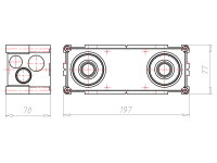 Vstupní krabice Varifix 3x1 s krytem a přepážkou, do betonu KAISER 9902.23