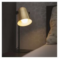 Stolní lampa NINA na žárovku E27, zlatá EMOS Z7642GL