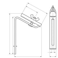Upevnění na vlnité plechy 116mm WALRAVEN 5191000