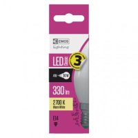 LED žárovka Classic svíčka/E14/4,1 W (32 W)/350 lm/teplá bílá EMOS ZQ3210