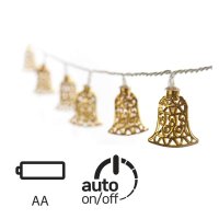 10LED XMAS BELL GOLD 2AA WW