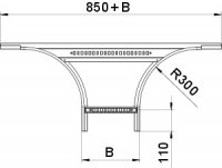 OBO LAA 440 R3 FT Odbočný díl pro kabelový žebřík 45x400 Ocel žár.zinek