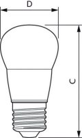 LED žárovka PHILIPS CorePro Lustre ND 5-40W E27 827 P45 FR