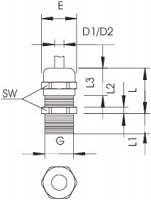OBO 2085836 Kabelová vývodka V-TEC L PG48 MS