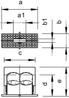 OBO 3050 2 6-16 Příchytka Druck ISO 2 kabely 6-16mm světle šedá Polystyrol PS