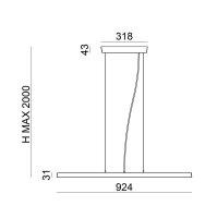 9331 - LIRA SOSP.L900 31W NERO RAGG.